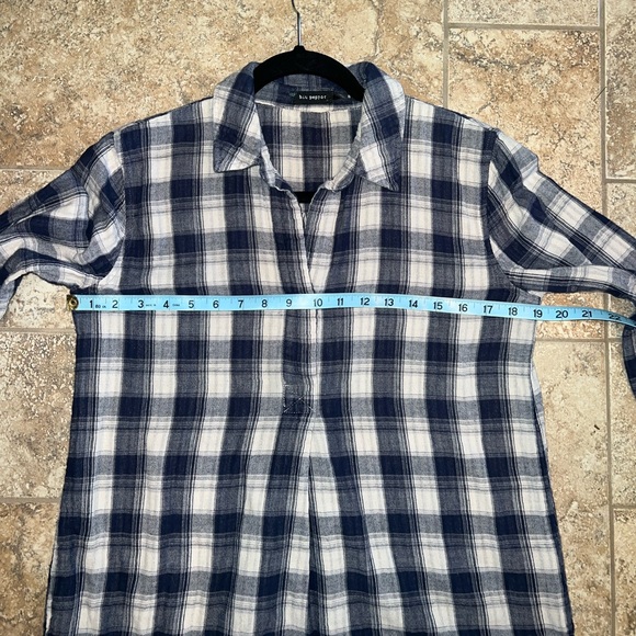 Blu Pepper plaid long sleeve shirt - Picture 4 of 6